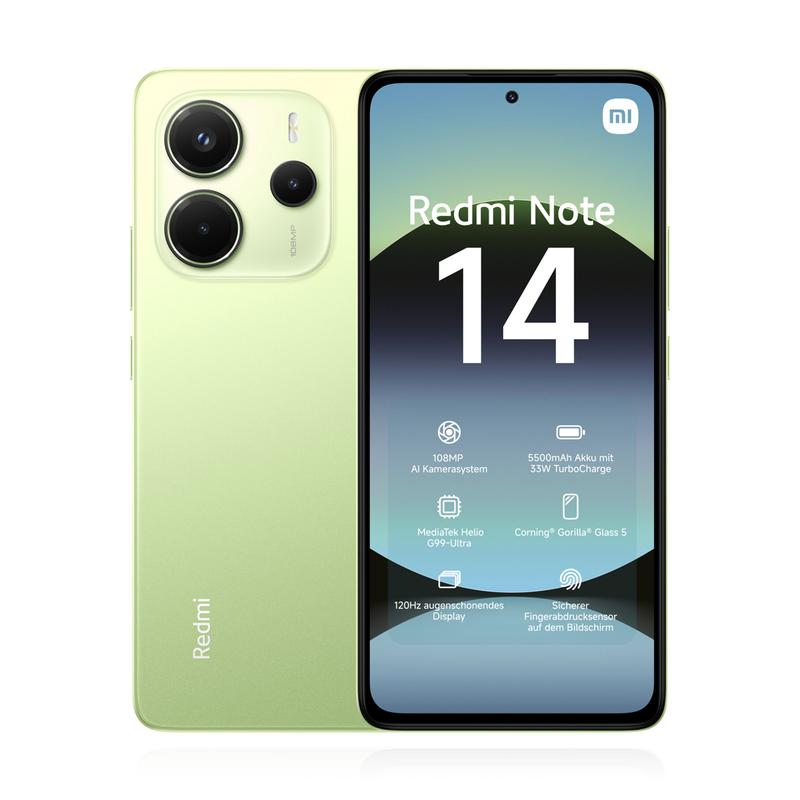 Xiaomi Redmi Note 14 4G 6GB 128GB Lime Green
