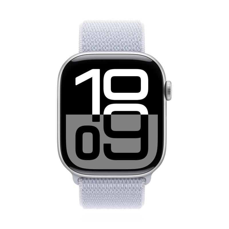 Apple Watch Series 10 46mm GPS+Cellular Aluminiumgehäuse Silber Sport Loop Blaue Wolke