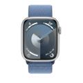 Apple WATCH Series 9 45mm GPS Aluminiumgehäuse Silber Sport Loop Winterblau