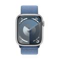 Apple WATCH Series 9 45mm GPS Aluminiumgehäuse Silber Sport Loop  Winterblau