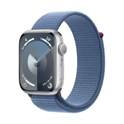Apple Apple WATCH Series 9 45mm GPS Aluminiumgehäuse Silber Sport Loop  Winterblau