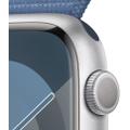 Apple WATCH Series 9 45mm GPS Aluminiumgehäuse Silber Sport Loop Winterblau
