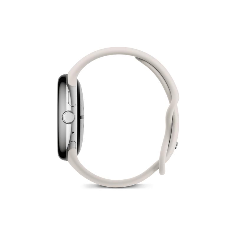 Google Pixel Watch 3 45mm Bluetooth Polished Silver Sportarmband Porcelain