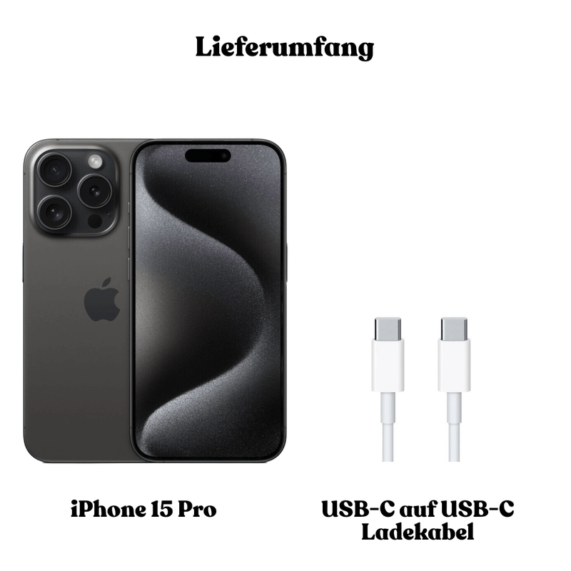 Apple iPhone 15 Pro 128GB Titan Schwarz