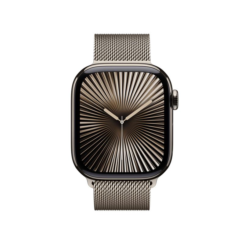 Apple Watch Series 10 42mm GPS+Cellular Titangehäuse Natur Milanaisearmband Natur