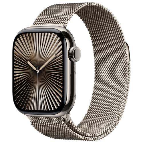 Apple Apple Watch Series 10 42mm GPS+Cellular Titangehäuse Natur Milanaisearmband Natur