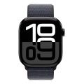Apple Watch Series 10 46mm GPS Aluminiumgehäuse Diamantschwarz Sport Loop Tinte