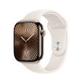 Apple Watch Series 10 46mm GPS+Cellular Titangehäuse Gold Sportarmband Polarstern M/L