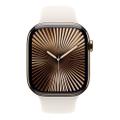 Apple Watch Series 10 46mm GPS+Cellular Titangehäuse Gold Sportarmband Polarstern M/L