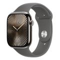 Apple Watch Series 10 46mm GPS+Cellular Titan Natur Sportarmband Steingrau M/L