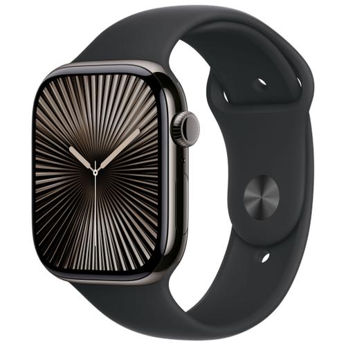 Apple Apple Watch Series 10 46mm GPS+Cellular Titangehäuse Schiefer Sportarmband Diamantschwarz S/M