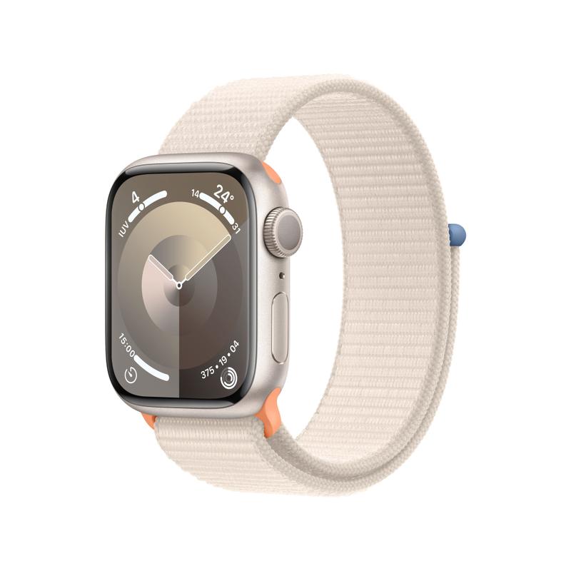 Apple WATCH Series 9 41mm GPS Aluminiumgehäuse Polarstern Sport Loop Polarstern