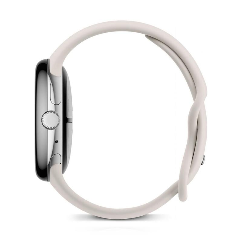 Google Pixel Watch 3 45mm LTE Polished Silver Sportarmband Porcelain