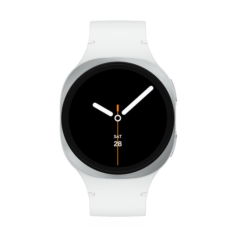 Samsung Galaxy Watch8 44mm Bluetooth Silver Sport Band White M/L