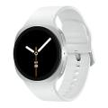 Samsung Galaxy Watch8 44mm Bluetooth Silver Sport Band White M/L