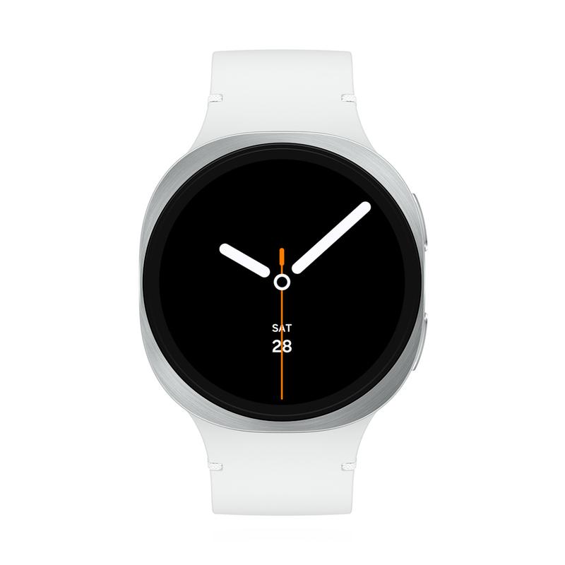 Samsung Galaxy Watch8 44mm LTE Silver Sport Band White M/L