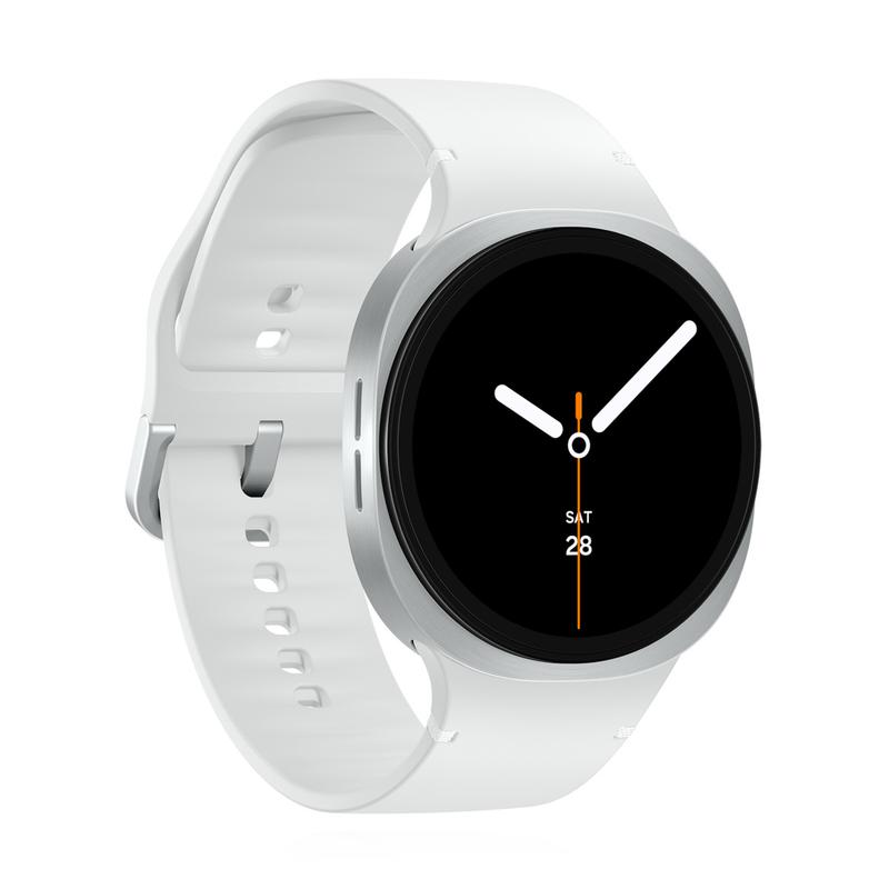 Samsung Galaxy Watch8 44mm LTE Silver Sport Band White M/L