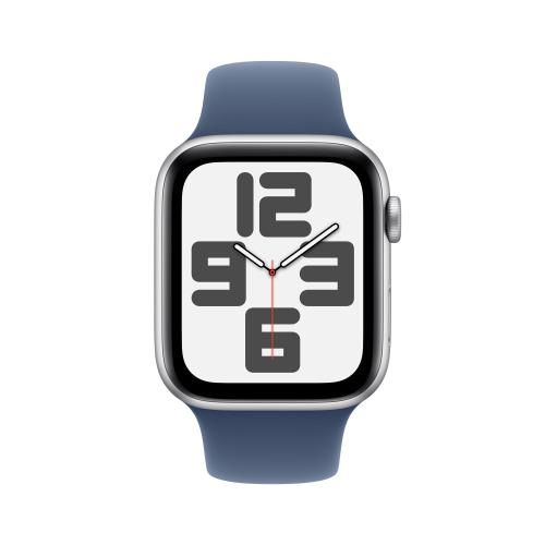 Apple Apple WATCH SE (2022) 44mm GPS Aluminiumgehäuse Silber Sportarmband Denim M/L