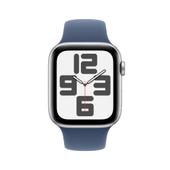 Apple WATCH SE (2022) 44mm GPS Aluminiumgehäuse Silber Sportarmband Denim M/L
