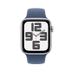 WATCH SE (2022) 44mm GPS Aluminiumgehäuse Silber Sportarmband Denim M/L