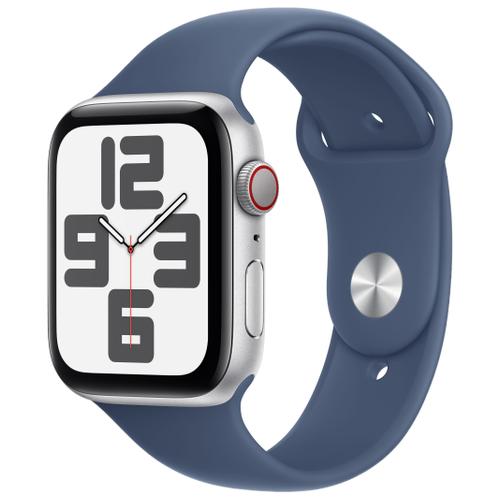Apple Apple WATCH SE (2022) 44mm GPS+Cellular Aluminiumgehäuse Silber Sportarmband Denim M/L