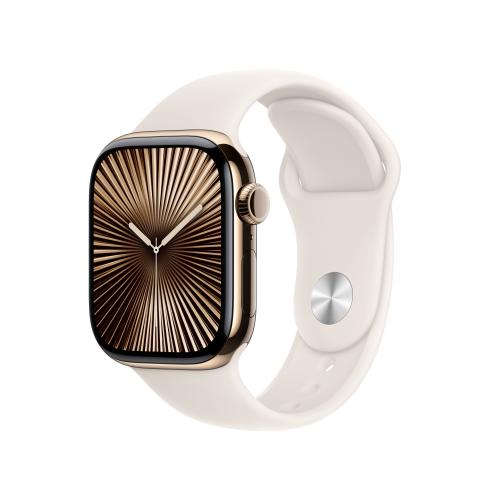 Apple Apple Watch Series 10 42mm GPS+Cellular Titangehäuse Gold Sportarmband Polarstern M/L