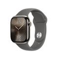 Apple Watch Series 10 42mm GPS+Cellular Titangehäuse Natur Sportarmband Steingrau M/L