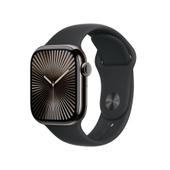 Apple Watch Series 10 42mm GPS+Cellular Titan Schiefer Sportarmband Schwarz M/L