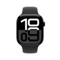 Apple Watch Series 10 46mm GPS+Cellular Aluminiumgehäuse Diamantschwarz Sportarmband Schwarz S/M