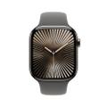 Apple Watch Series 10 46mm GPS+Cellular Titangehäuse Natur Sportarmband Steingrau S/M