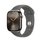 Apple Watch Series 10 46mm GPS+Cellular Titan Natur Sportarmband Steingrau S/M