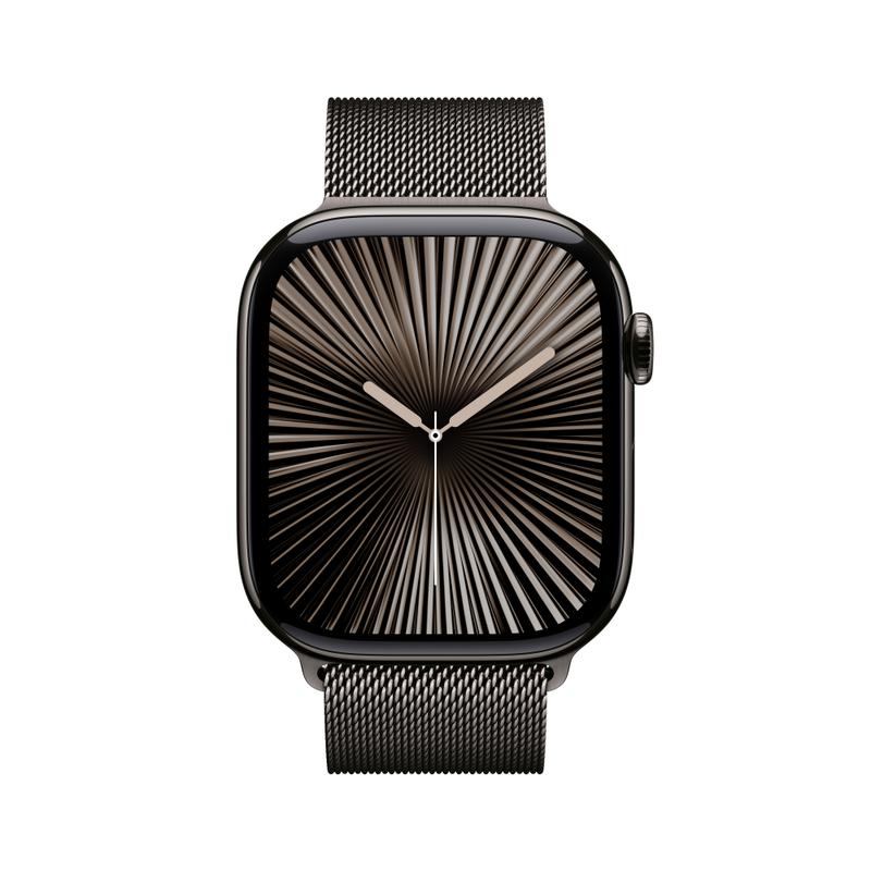Apple Watch Series 10 46mm GPS+Cellular Titangehäuse Schiefer Milanaisearmband Schiefer S/M