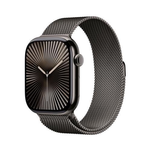 Apple Apple Watch Series 10 46mm GPS+Cellular Titangehäuse Schiefer Milanaisearmband Schiefer S/M