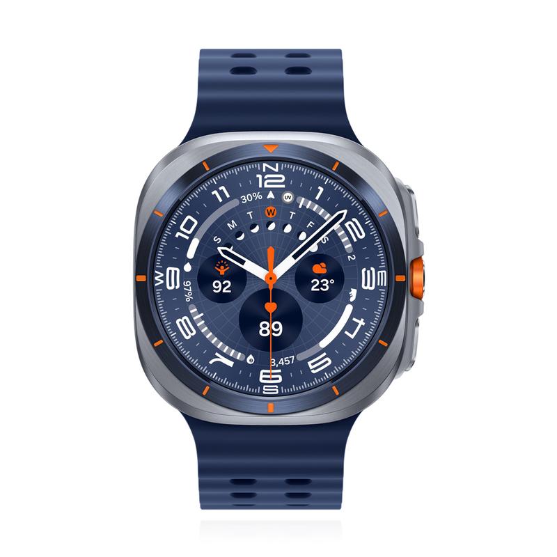 Samsung Watch Ultra (2025) Titanium Blue Marine Band Blue