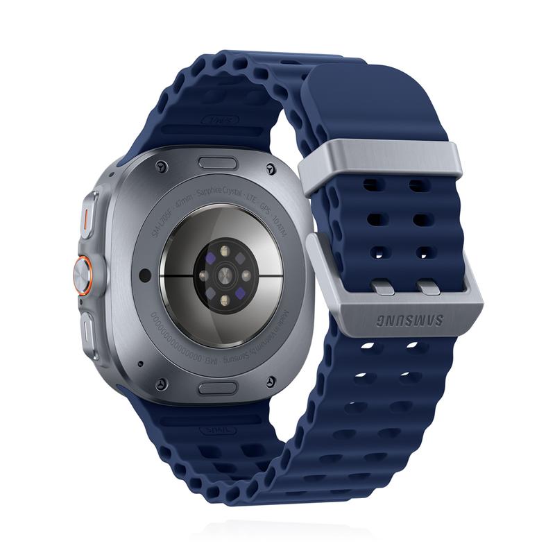 Samsung Watch Ultra (2025) Titanium Blue Marine Band Blue