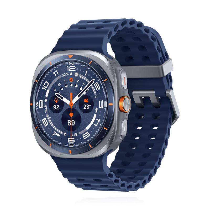Samsung Watch Ultra (2025) Titanium Blue Marine Band Blue