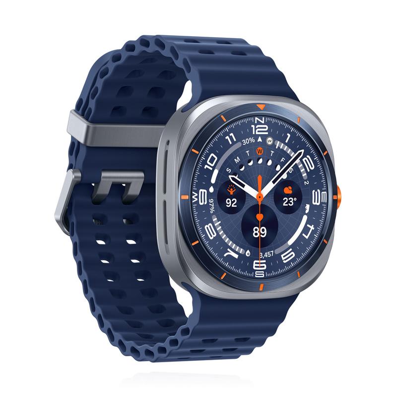 Samsung Watch Ultra (2025) Titanium Blue Marine Band Blue