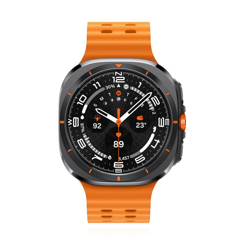 Samsung Watch Ultra (2025) Titanium Gray Marine Band Orange