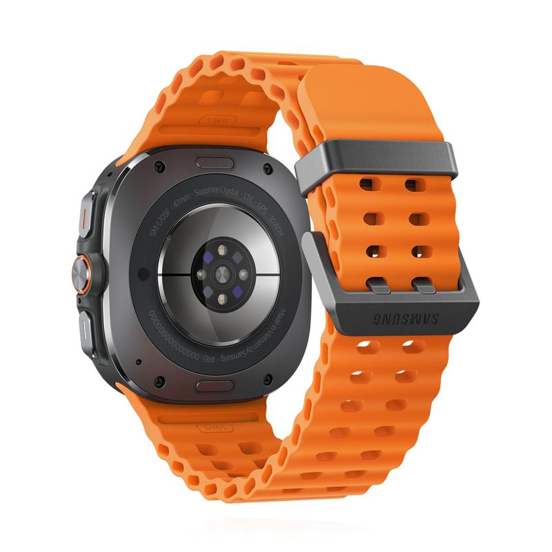 Samsung Watch Ultra (2025) Titanium Gray Marine Band Orange