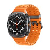 Samsung Watch Ultra (2025) Titanium Gray Marine Band Orange