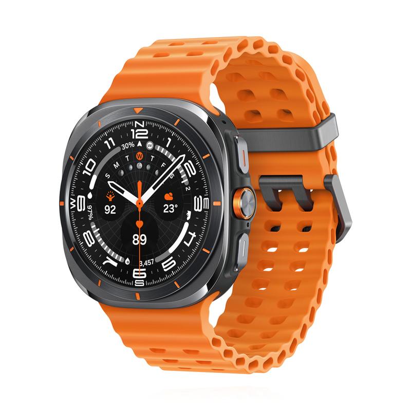 Samsung Watch Ultra (2025) Titanium Gray Marine Band Orange