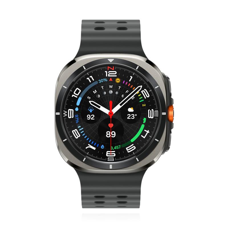 Samsung Watch Ultra (2025) Titanium Silver Marine Band Dark Grey