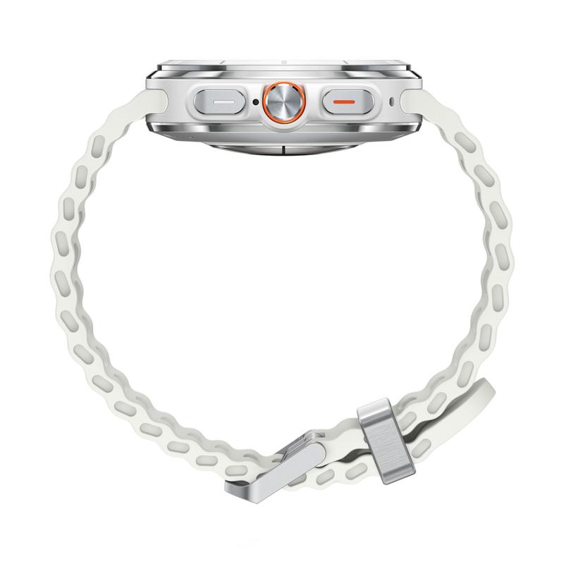 Samsung Watch Ultra (2025) Titanium White Marine Band White