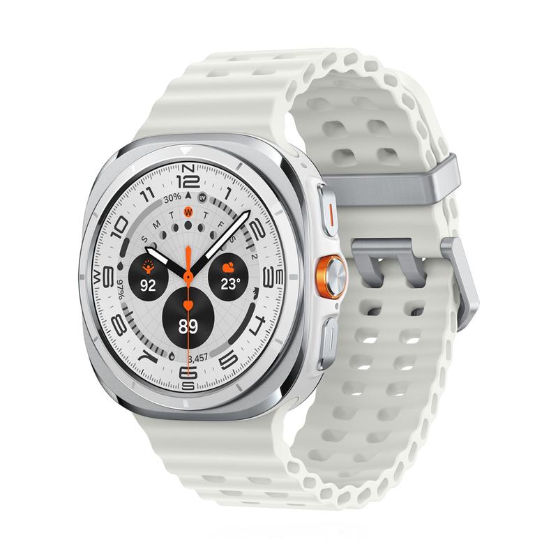 Samsung Watch Ultra (2025) Titanium White Marine Band White