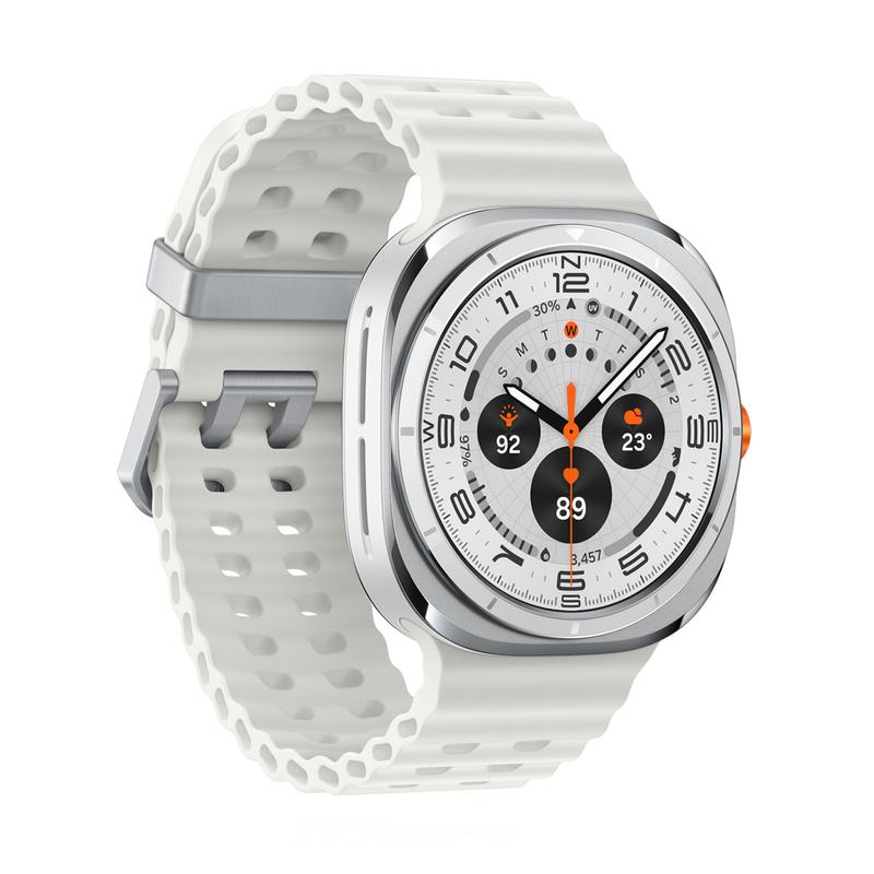 Samsung Watch Ultra (2025) Titanium White Marine Band White