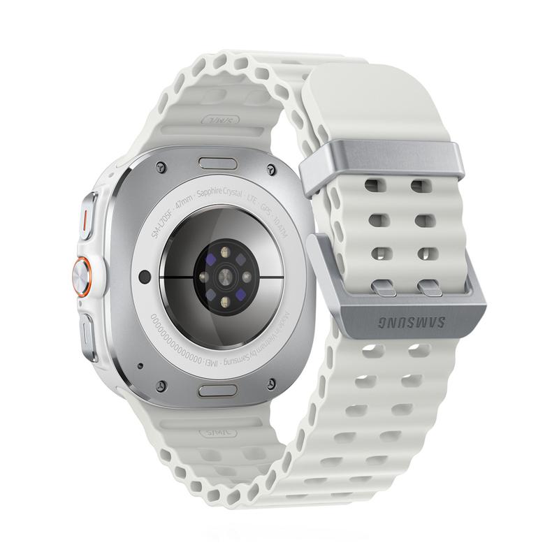 Samsung Watch Ultra (2025) Titanium White Marine Band White