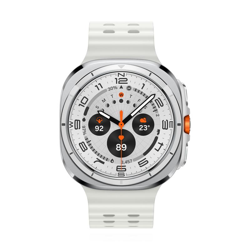 Samsung Watch Ultra (2025) Titanium White Marine Band White