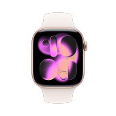 Apple WATCH Series 11 42mm GPS+Cellular Aluminiumgehäuse Rosegold Sportarmband Blassrosa M/L