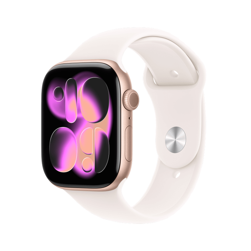 Apple WATCH Series 11 42mm GPS+Cellular Aluminiumgehäuse Rosegold Sportarmband Blassrosa M/L
