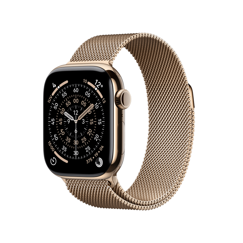 Apple WATCH Series 11 42mm GPS+Cellular Titangehäuse Gold Milanaisearmband Gold